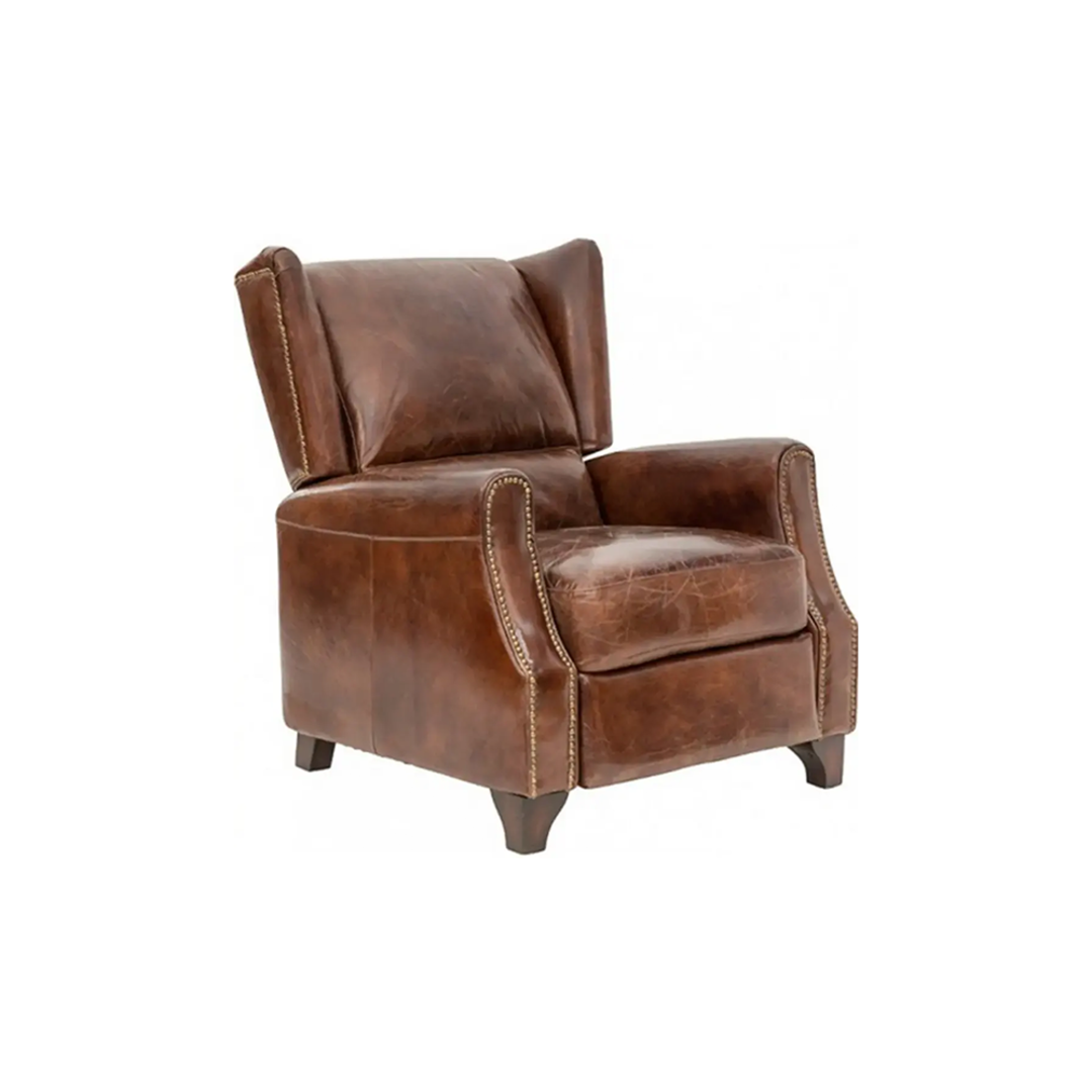 Stratford Full Grain Leather Recliner Chair - Vintage Cigar image 0